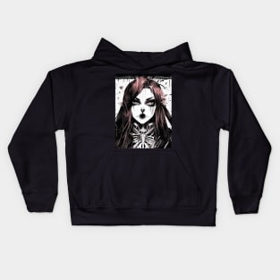 Supernatural Splendor: Embrace the Magic of the Unknown with Our Mesmerizing Black and White Artwork Kids Hoodie